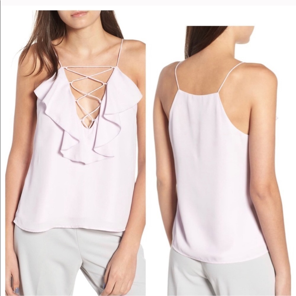 Wayf Lace-Up Ruffle Cami - Picture 2 of 9